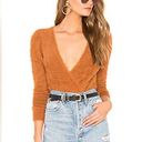 Majorelle  Coco Wrap Fluffy Sweater in Tan XS Photo 0