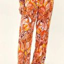 Nasty Gal  Floral Abstract High Waist Wide Leg Pants Size 14 Pull On Groovy Slack Photo 0