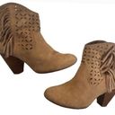 Jessica Simpson  ankle suede fringe booties. New Photo 0