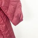 London Fog  Burgundy Lightweight Packable Down Hooded Full Zipper Puffer Jacket Photo 8