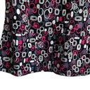 Cherokee  Women Scrub Top XS Black Geometric Medical Uniform Nurse Workwear Photo 6