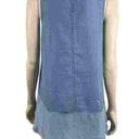 J.Jill ‎ Denim Frayed Hem Sleeveless Tunic Photo 2