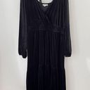 Knox Rose  Whimsigoth Cottagecore Tier Dress XL Peasant Black Blue Velvet Goth Photo 1