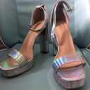 Bella Marie Holographic Chunky Heels  Photo 0