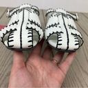 Farm Rio  Whipstitch Embroidered Palm Tree Vegan Sandals 9.5 Black & White $195 Photo 3