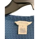 Caslon  Blue High Cuff Henley Top Long Sleeves V-Neck Size Medium NWT Photo 2