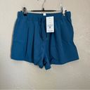 Halara NWT  High Waisted Pleated Side Pocket Casual Shorts 3" Small in Blue Photo 1