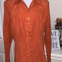 Dress Barn  button shirt with shoulder pads, orange Photo 0