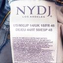 NYDJ  Marilyn Medium Wash High Rise Ripped Straight  Leg Jeans, Size 14 Photo 4