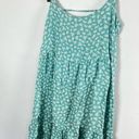 Aeropostale NWT Retro Floral Spaghetti Strap Ruffle Mini Teal Dress Size Small Photo 0