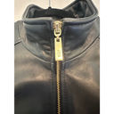 Cole Haan  womens Black Leather lambskin jacket Size M/M Photo 2