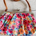 American Eagle  kiss clasp floral flowers and bow crossbody bag purse Photo 2