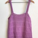 Vince Purple Crochet Knit Tank Top Women’s Large NWT Photo 1