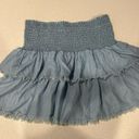 Aerie Rock 'n' Ruffle Tiered Ruffle Blue Mini Skirt Photo 0