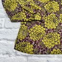 The Loft Ann‎ Taylor Sheer Blouse Top Women's XXS Green Purple Floral Leopard Print Photo 3