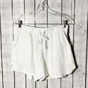 Stars Above  white gauze short sleeve notch collar top & shorts pj set size small Photo 8