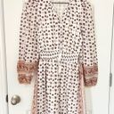 Cleobella  Blakey Hand Blocked Neutral Floral Long Sleeve Midi Dress Size Small Photo 5