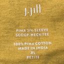 J.Jill Women’s  Pima 3/4 Sleeve Scoop Neck Tee Size XL Petite EUC #2001 Photo 4