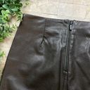 Catherine Malandrino  Faux Leather Zip Pencil Skirt Dark Chocolate Brown Size 2 Photo 4