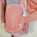 Adidas  Originals Pink Velvet Jacket and Shorts Small Photo 4