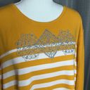 kim rogers  CURVY GOLD & WHITE STRIPED TSHIRT SIZE 2X Photo 1