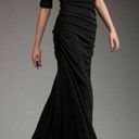 Badgley Mischka  Belle of the Ball Off The Shoulder Gown Black Dress Size 4 Photo 0