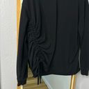 All Saints Able black side ruched crewneck pullover sweatshirt Photo 2