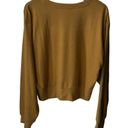 Double Zero  Mustard Yellow Crew Neck Cropped Jersey Knit Sweater Top Large NEW Photo 8