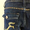 Rock & Republic Jeans Kasandra Bootcut Studded Dark Wash Gold R 28 Photo 5