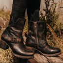 FREEBIRD by Steven Freebird by Stephen Carlito black distressed boots Photo 0