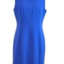 Harper Rose Sheath Midi Dress Fold Collar Sleeveless Blue Purple Women’s Size 12 Photo 11