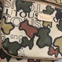 Tous  Crossbody Handbag Multi~Color Front Zipper Pocket Logo Charm Tan Green Rust Photo 11