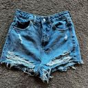 Topshop  Distressed High Waisted Moto Mom Shorts Photo 0