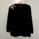 Sweaty Betty  Tora Black Tiger Embroidered Oversized Crewneck Sweatshirt L Photo 8