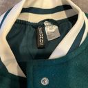 H&M green varsity jacket Photo 2