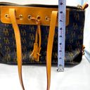 Dooney & Bourke  signature D&B logo black and tan leather bag Photo 9