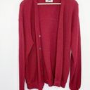 JC Penny Vtg  Red Knit Long Sleeve Cardigan Sweater Women's Size X-Large Tall XLT Photo 0