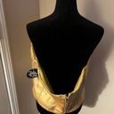 ♥️JOLIE & JOY FAUX LEATHER SWEETHEART Corset Metallic gold 3x new Photo 3