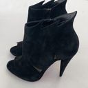 Christian Louboutin  Black Suede leather Belfeconica peep toe ankle booties 37 Photo 6