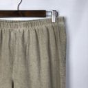 Soft Surroundings  Petite Tan Cropped Button Side Elastic Waist Cotton Pants M Photo 4