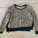 Pam & Gela  cheetah leopard print side tie sweatshirt pullover Photo 0