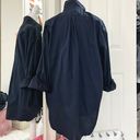 Banana Republic Navy Oversized Cotton Shirt Photo 2