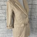 New York & Co. women S cotton blend button up long jacket tan  Photo 6