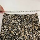 Bar III  Skirt Womens Medium Black Cream Tan Print Asymmetrical Faux Wrap Poly Photo 3