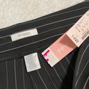 Dress Barn  Women's Dress Pant Black Striped zip button Size 14W Photo 5