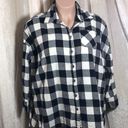 Tobi  Button Up Black & White Flannel Shirt Large Photo 0