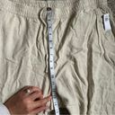 Old Navy  Cream Linen Blend Drawstring Trouser Pants Beach Summer Casual NWT XL Photo 7