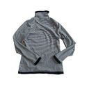 Duluth Trading Co. CoolMax Striped Turtleneck Sweater Top. Medium Black Photo 1