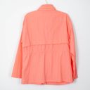 Michael Kors  Packable Anorak Full Zip Hooded Orange Jacket Womens Size Large Photo 5