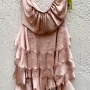 Rebecca Taylor eyelash tiered scallop satin strapless mini dress size 0 Photo 0